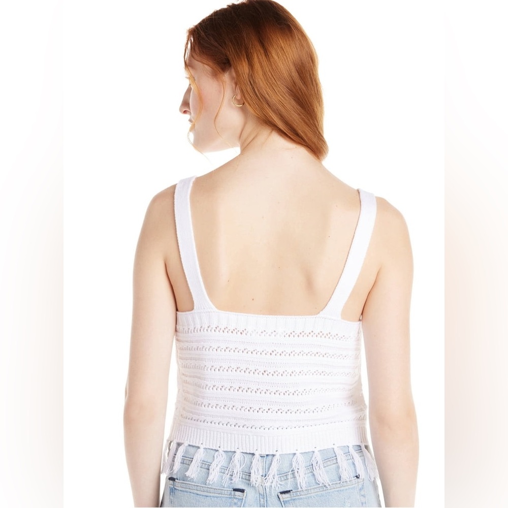 No Boundaries Sweater Tank Top with Fringe Hem - Picture 3 of 8